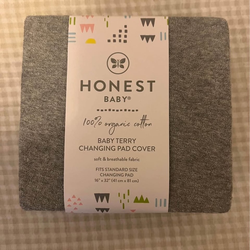 Honest Baby Gray Terry Changing Pad Cover
